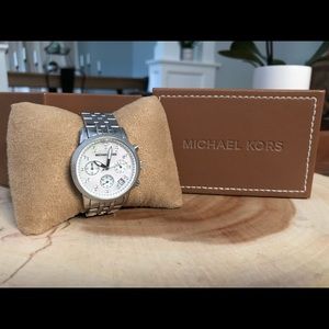 Michael Kors Sterling Silver Narrow Runway Watch